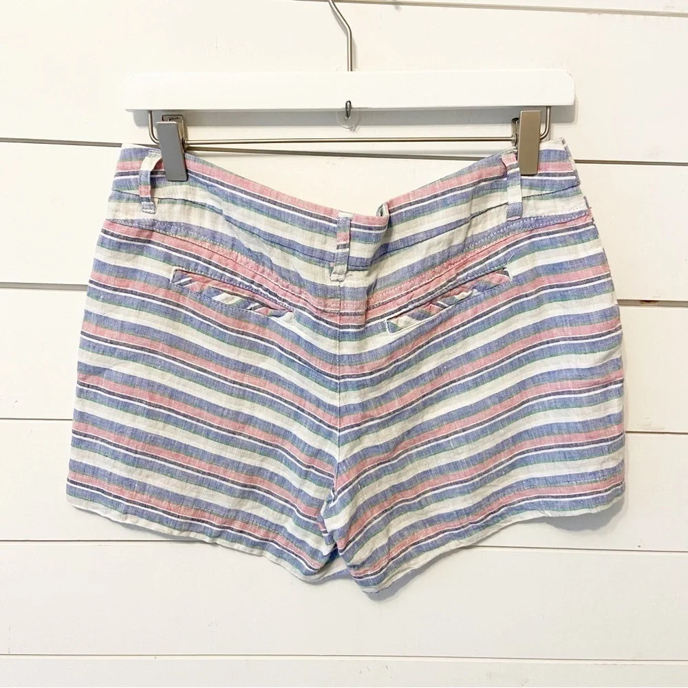 St. Tropez West | 100% Linen Stripped Shirts Size 4